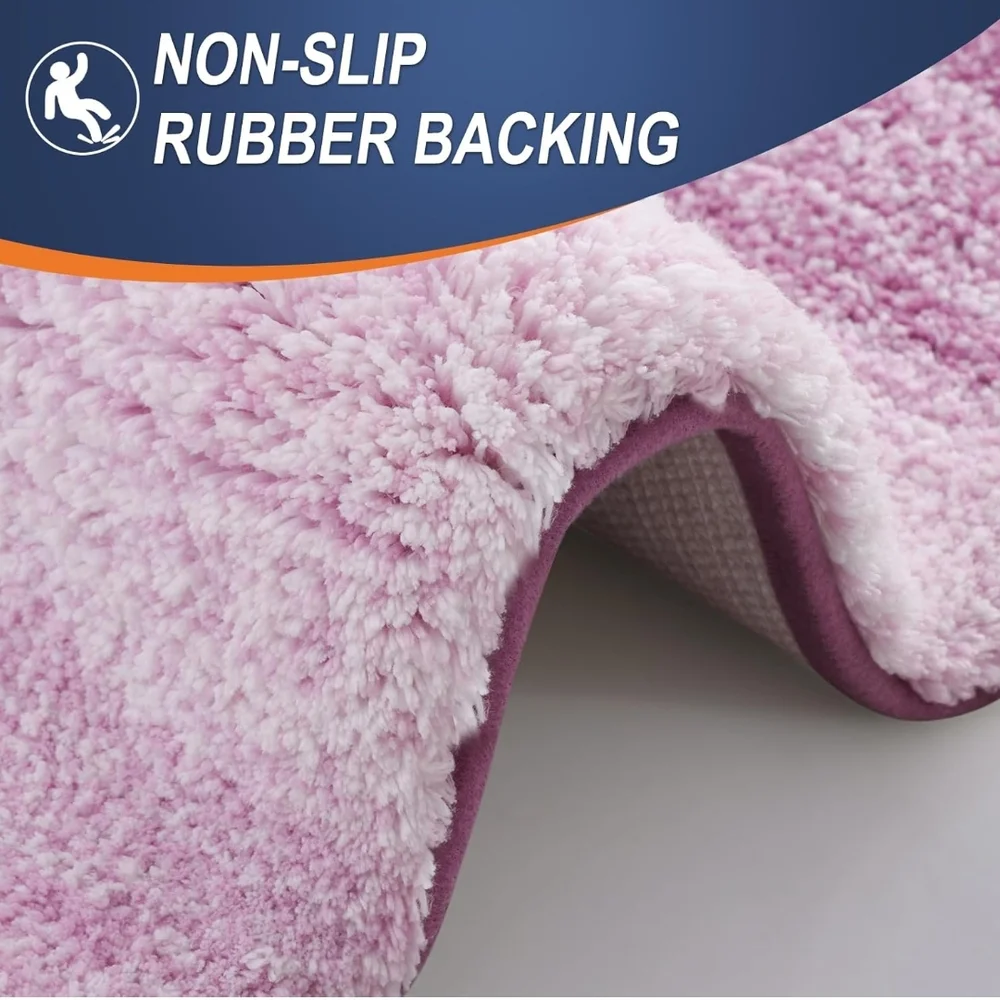 Purple Gradient Bath Mat Set 24